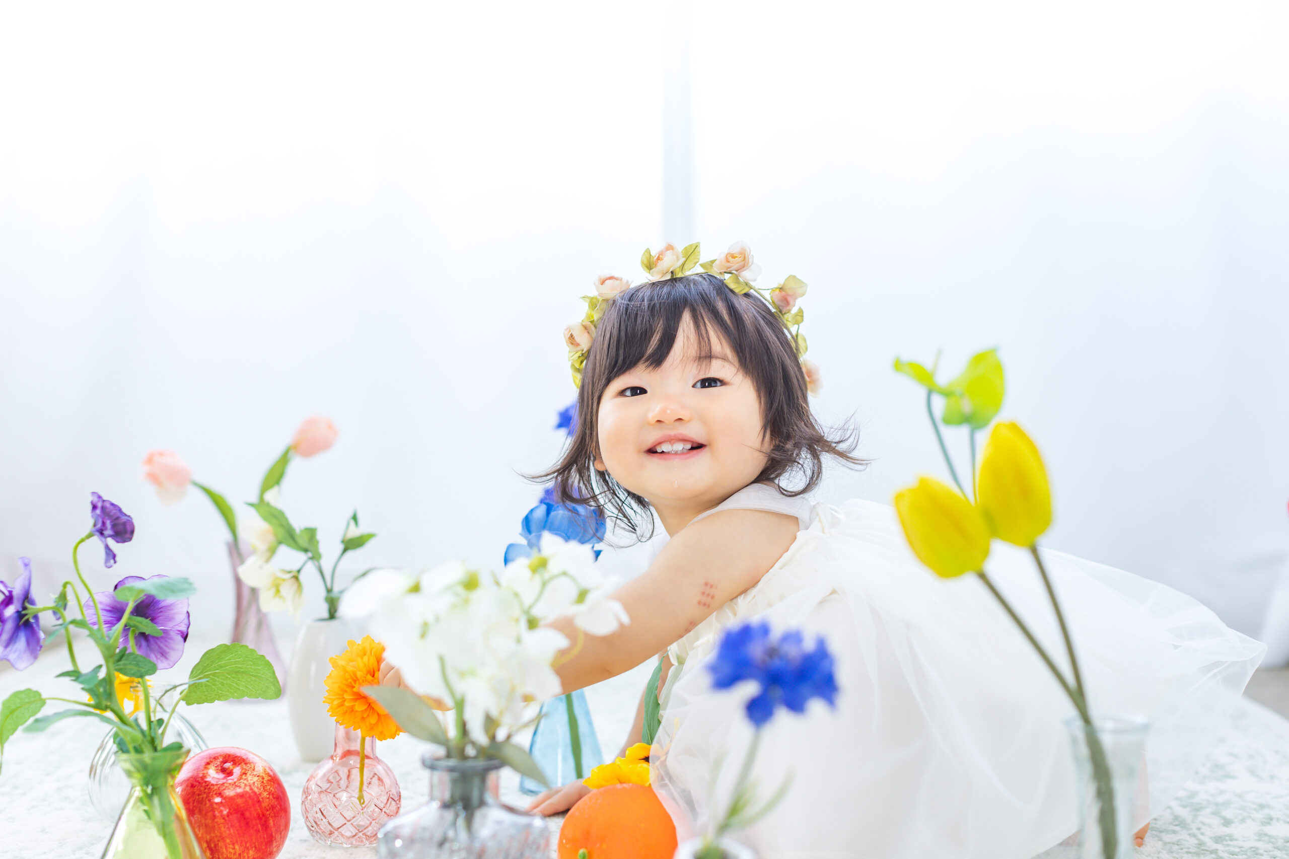 墨田区のこども写真館・花と星フォトスタジオではバースデーフォト・七五三など撮影いたします