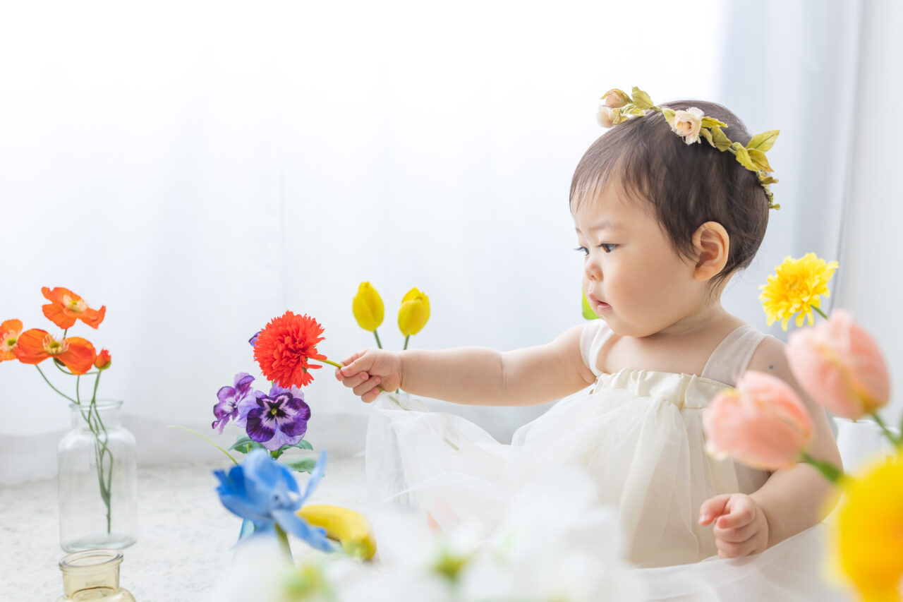 墨田区のこども写真館・花と星フォトスタジオの1歳バースデー